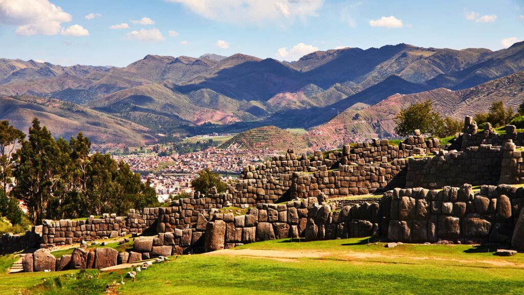 The impressive stone walls of Sacsayhuamán overlooking Cusco, a remarkable example of Inca engineering