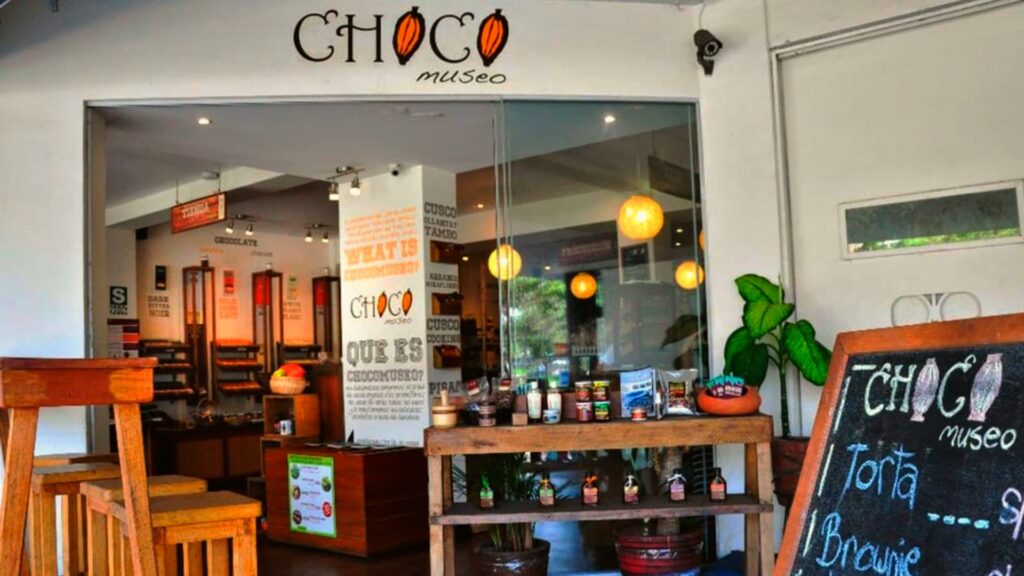 Entrance of ChocoMuseo in Cusco, a museums dedicated to Peruvian chocolate and cacao traditions - Inka Trail Peru.info