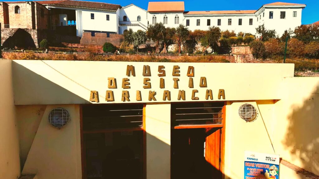 Entrance to Museo de Sitio Qorikancha in Cusco, Peru, showcasing Inca history and artifacts - Inka Trail Peru.info