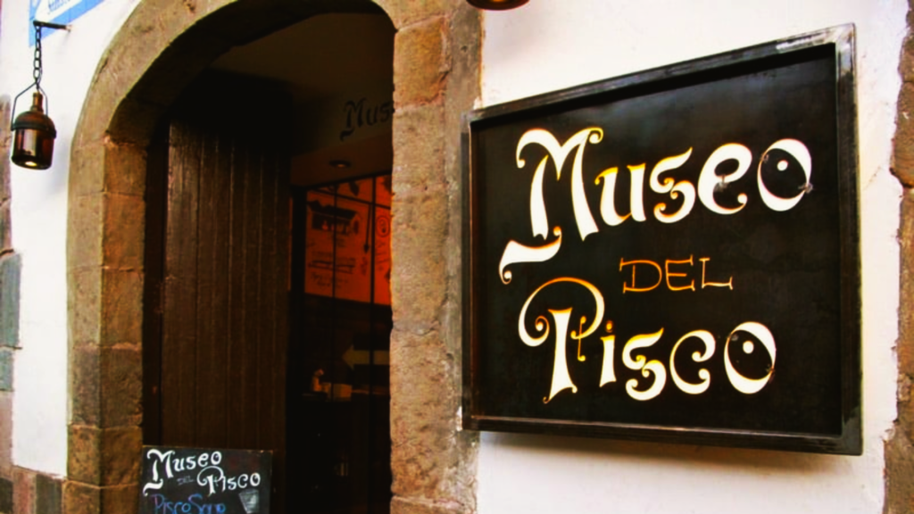 Entrance to Museo del Pisco in Cusco, a bar and museums dedicated to Peru’s iconic Pisco spirit - Inka Trail Peru.info