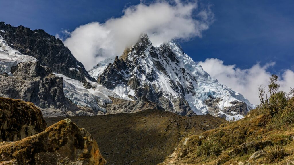 Majestic view of Salkantay Mountain in the Peruvian Andes, a famous trekking destination - Inka Trail Peru.info